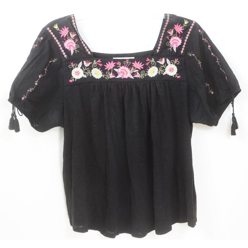 Time&TRU XL (16-18) Embroidered Boho Peasant Blouses Loose Fitting‎ Bohemian Top